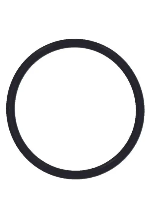 Schwarzer O-Ring von Judo, rund und unstrukturiert, auf weißem Hintergrund.
